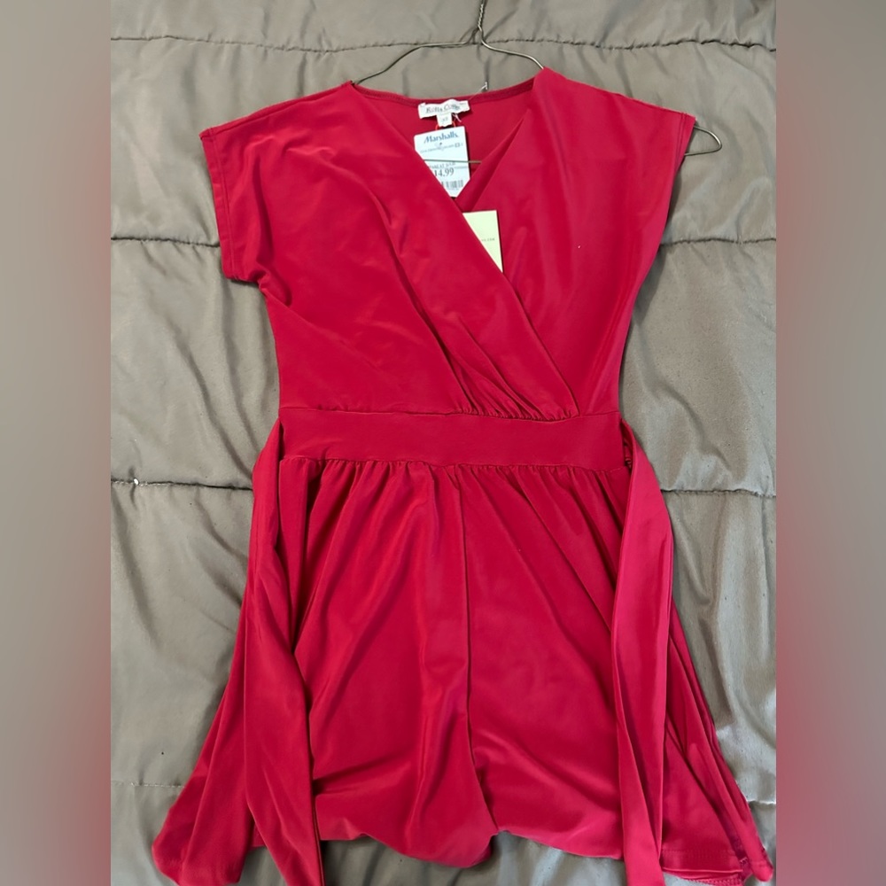 Red Tie Up One Piece.